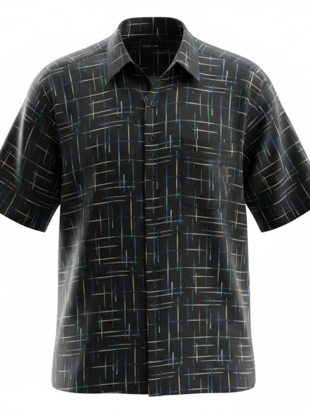 Marc Edwards Men’s Printed 100% Silk Button Down Shirt Men's Size XL